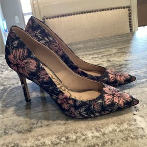 SamEdelman size 9 floral navy heels